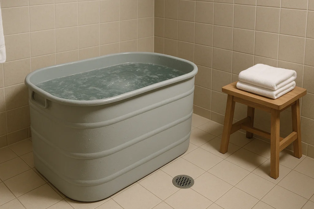 kylmäallas kotona kylpyhuoneessa